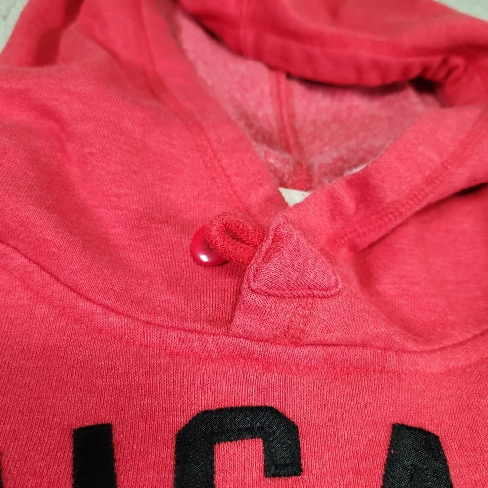 Chicago‎ Bulls Hoodie Men Large Adidas Cotton Fleece Red Loop Collar NBA